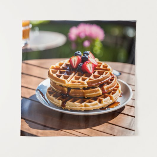 Waffeln Wandteppich (Vorderseite)