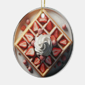 Waffeln Weihnachten Keramik Ornament (Links)