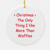 Waffeln Weihnachten Keramik Ornament (Hinten)