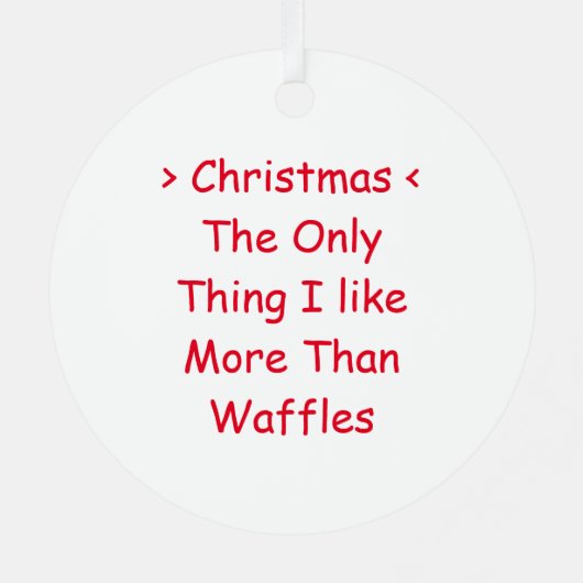 Waffeln Weihnachten Ornament Aus Metall (Rückseite)