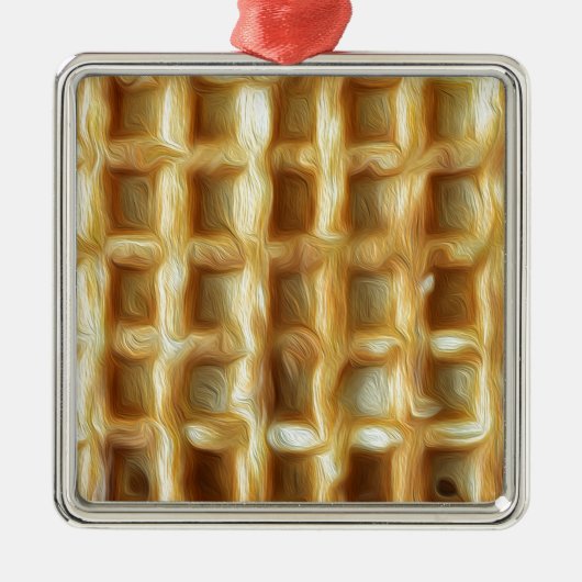 Waffelölfarbe Silbernes Ornament (Vorne)