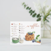 Waffelrezeptkarte Postkarte (Stehend Vorderseite)
