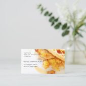 Waffelsandwich des gebratenen Huhns Visitenkarte (Stehend Vorderseite)