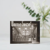 "Waffelshop" - Vintage Postkarte (Stehend Vorderseite)