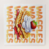 Waffelstapel aus Erdbeeren Puzzle (Horizontal)