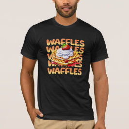 Waffelstapel aus Erdbeeren T-Shirt