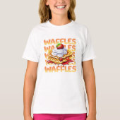 Waffelstapel aus Erdbeeren T-Shirt (Vorderseite)