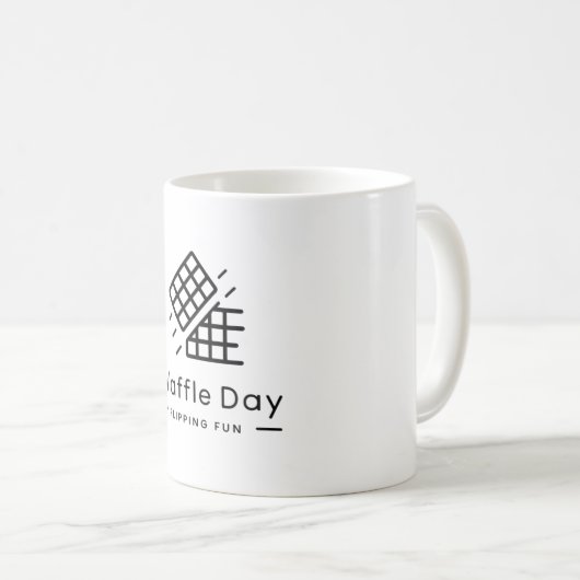 Waffeltag - Drehend Spaß Kaffeetasse (VorderseiteRechts)