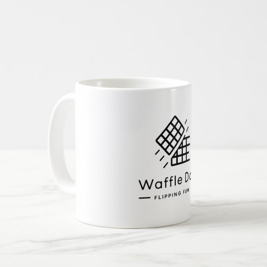 Waffeltag - Drehend Spaß Kaffeetasse (Vorderseite Links)