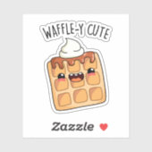 Waffely Funny Waffle Pun Aufkleber (Blatt)