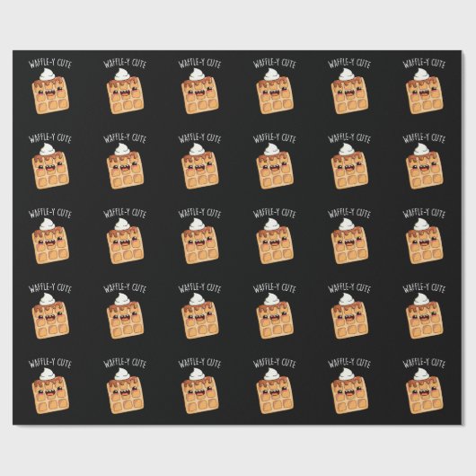 Waffely Funny Waffle Pun Geschenkpapier (Flach)