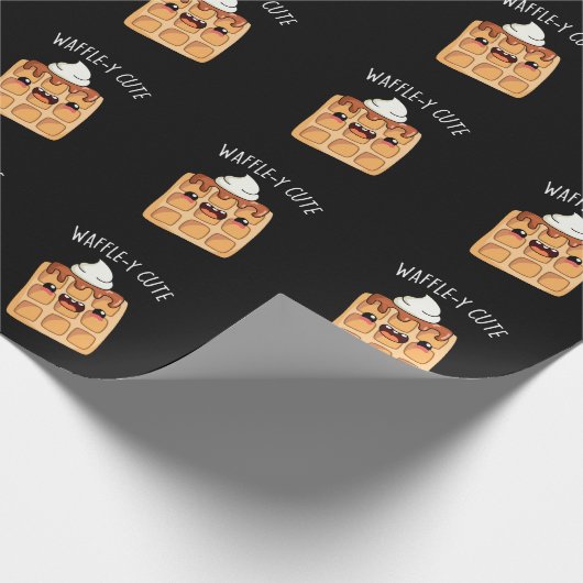 Waffely Funny Waffle Pun Geschenkpapier (Ecke)