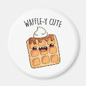 Waffely Funny Waffle Pun Magnet (Vorne)