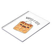 Waffely Funny Waffle Pun Notizblock (Linke Seite)