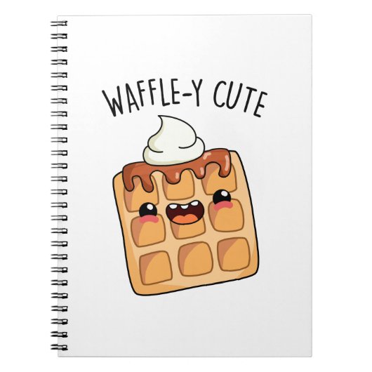 Waffely Funny Waffle Pun Notizblock (Vorderseite)