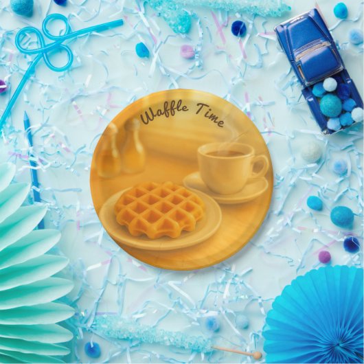 Waffelzeit - Belgische Papiertafel Pappteller (Party)