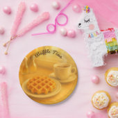 Waffelzeit - Belgische Papiertafel Pappteller (Party)