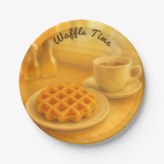 Waffelzeit - Belgische Papiertafel Pappteller (Vorderseite)
