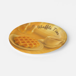 Waffelzeit - Belgische Papiertafel Pappteller