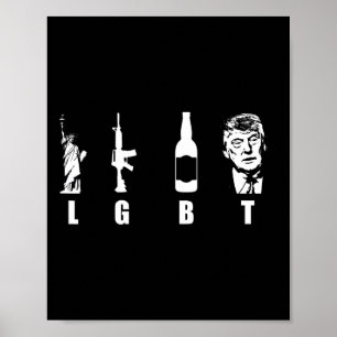Waffen Beer Trump 2020 - Trump Pence Maga Poster