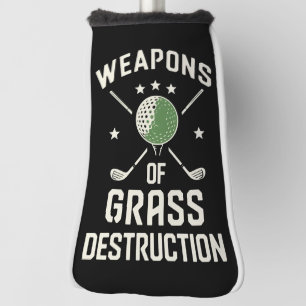 Waffen der Grasvernichtung Golfschläger Sarkastisc Golf Headcover