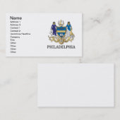 Waffen der Stadt Philadelphia Visitenkarte (Vorne/Hinten)