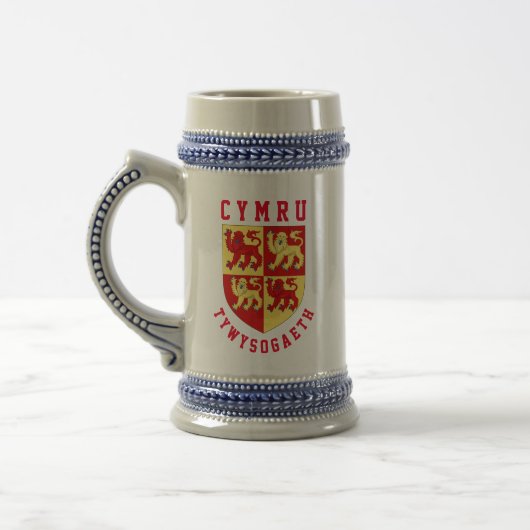 Waffen des mittelalterlichen Fürstentums Wales Bierglas (Links)