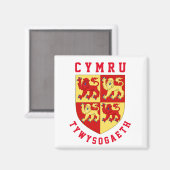 Waffen des mittelalterlichen Fürstentums Wales Magnet (Vorderseite/Rückseite)