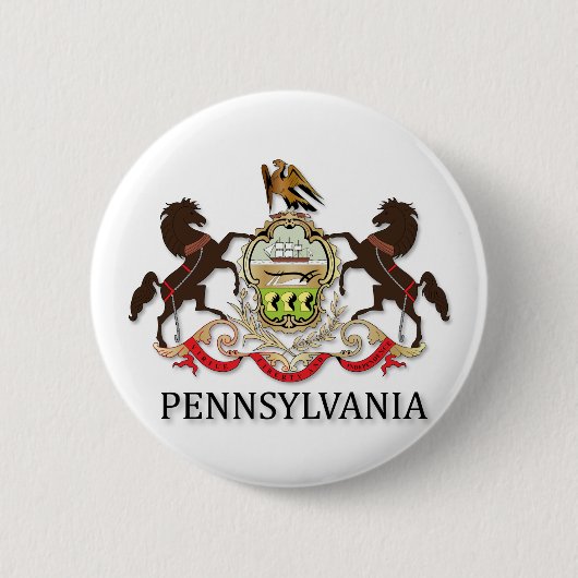 Waffen des Staat Pennsylvania Button (Vorderseite)