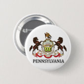 Waffen des Staat Pennsylvania Button (Vorne & Hinten)