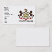 Waffen des Staat Pennsylvania Visitenkarte (Vorne/Hinten)