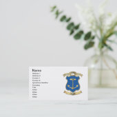 Waffen des Staat von Rhode Island Visitenkarte (Stehend Vorderseite)