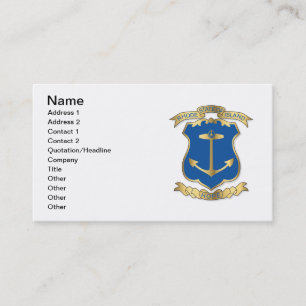 Waffen des Staat von Rhode Island Visitenkarte