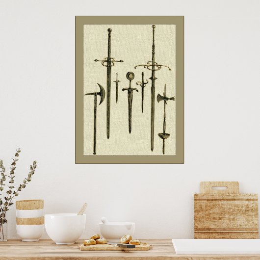Waffen eines Ritters Poster (Küche)