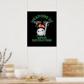 Waffen für Graszerstörung Golf Pun Dark BG Poster (Küche)
