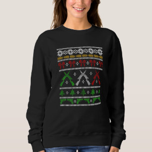 Waffen für Weihnachten hässlich Sweater Gun Rechte Sweatshirt