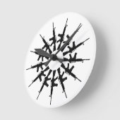 Waffen-Kaleidoskop-Entwurf des Gewehr-AR-15 Runde Wanduhr (Winkel)