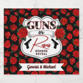 Waffen oder Rose Geschlechtsverkehr Weißes Abzeich Bierflaschenetikett (Einzelnes Label)