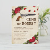 Waffen oder Rose Party Einladung (Stehend Vorderseite)