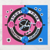 Waffen oder Rose rosa im Vergleich zu blauen Gesch Bierflaschenetikett (Einzelnes Label)