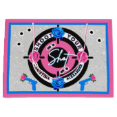 Waffen oder Rose rosa und blau | Geschlechtsankünd Große Geschenktüte (Vorderseite)