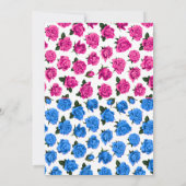 Waffen oder Rose Rosa und Blaues Geschlecht Einladung (Rückseite)