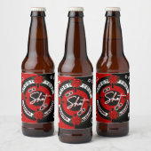 Waffen oder Rose Rot gegen Schwarzes Geschlecht Bierflaschenetikett (Flaschen)