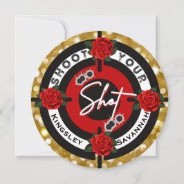 Waffen oder Rose | Shoot your Shot Gender Reveal Einladung