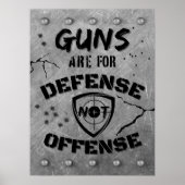 Waffen sind zur Verteidigung bestimmt, nicht zur V Poster (Vorne)