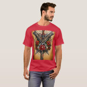 Waffen Tattoo Design T - Shirt (Vorne ganz)