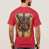 Waffen Tattoo Design T - Shirt (Rückseite)