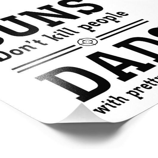 Waffen töten Menschen nicht, Vater mit Hübscher To Fotodruck (Ecke)