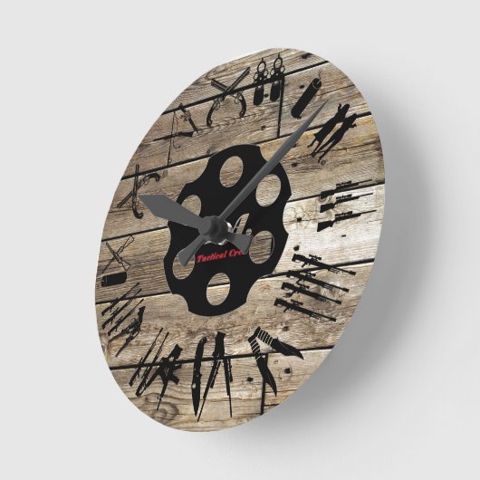 Waffen-Uhr Runde Wanduhr (Winkel)