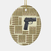 Waffen und Kugeln Keramik Ornament (Rechts)